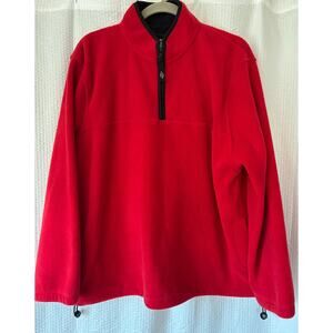 Alpine Tek by Palmetto's Women’s Red Fleece 1/4 Zip Pullover Fleece Jacket Sz XL